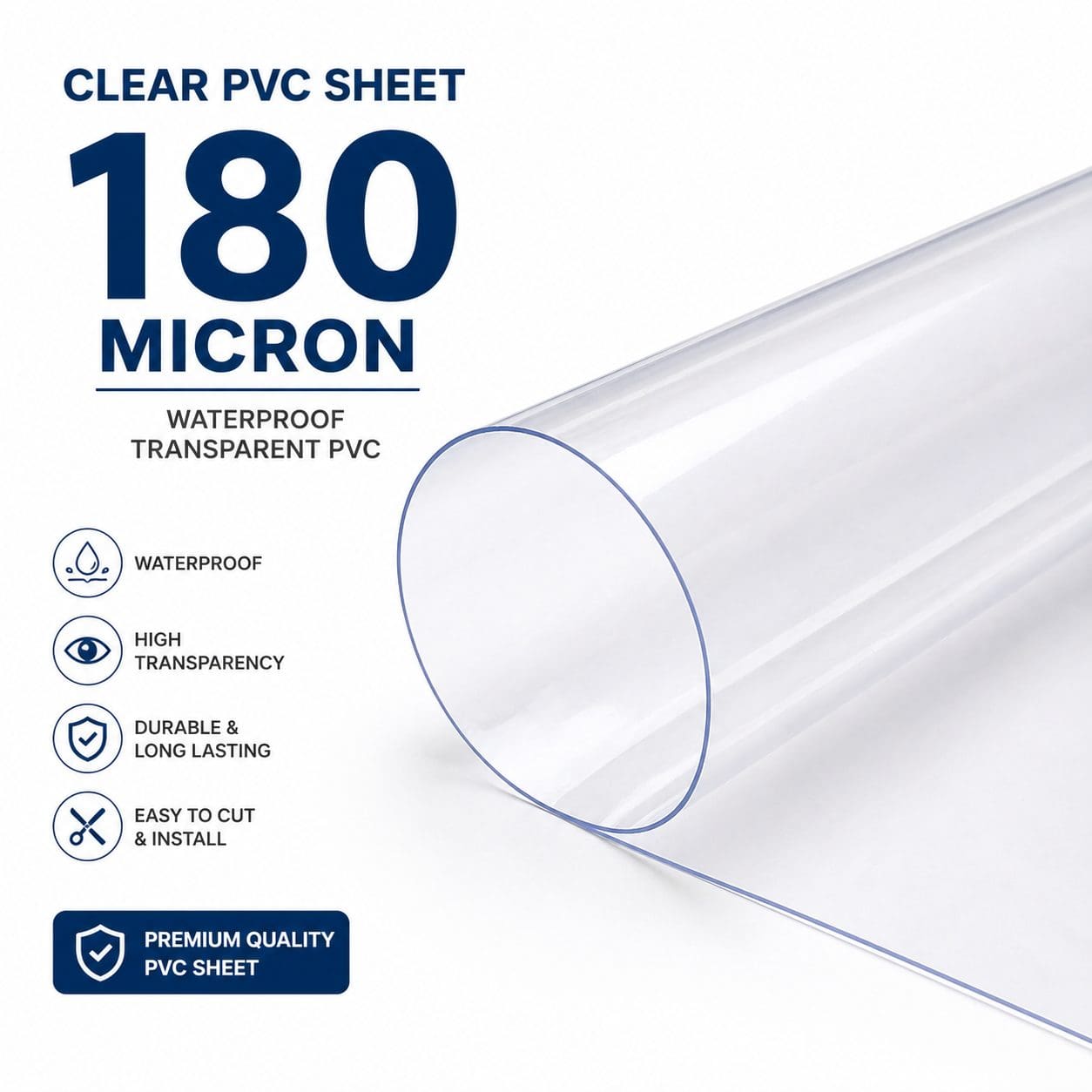Clear PVC Sheet Transparent Waterproof 180–800 Micron South Africa - Image 4