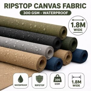 Ripstop Canvas Fabric 300 GSM Waterproof South Africa 1.8m Wide